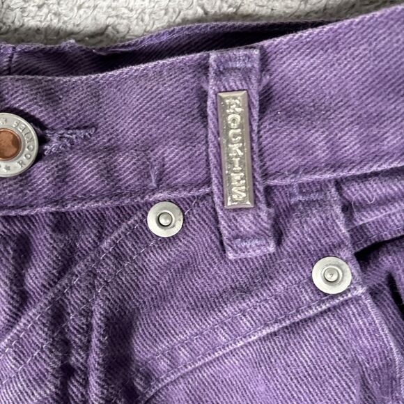 Vintage Rockies Rocky Mountain Jeans Western Bareback Purple Women Size 25WX35L - Picture 7 of 16